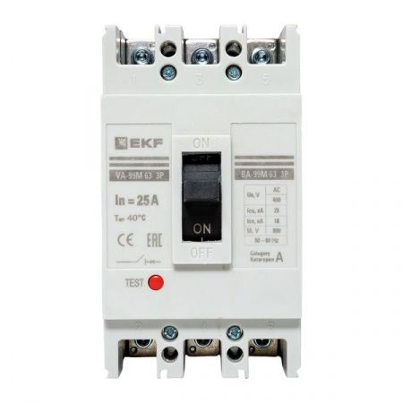 Выключатель автоматический ВА-99М 63/25А 3P 25кА EKF