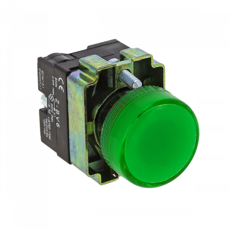 Лампа сигнальная BV63 зеленая EKF