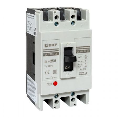 Выключатель автоматический ВА-99М 63/25А 3P 25кА EKF