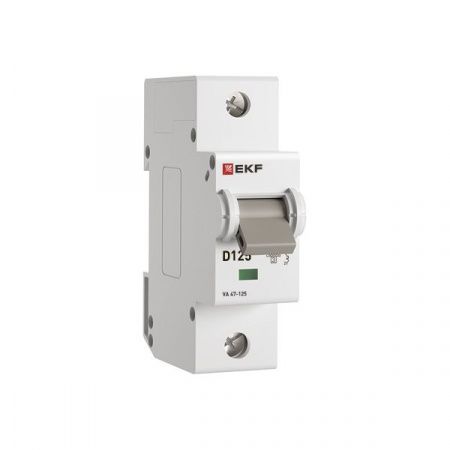 Выкл. автомат.  1П 125А  хар-ка D  15кА ВА 47-125, EKF PROxima mcb47125-1-125D