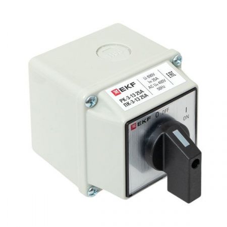 Переключатель кулачковый ПК-3-13 25А 3P "ВКЛ-ВЫКЛ" IP54 EKF PROxima
