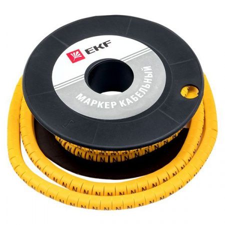 Маркер кабельный 4,0 мм2 "N" (500 шт.) (ЕС-2) EKF PROxima