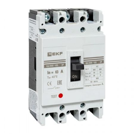 Выключатель автоматический ВА-99М 100/63А 3P 35кА EKF