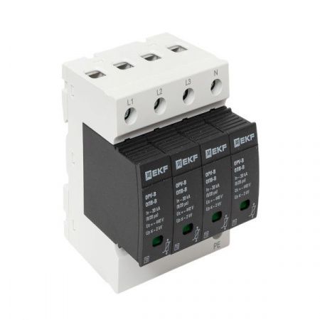 Ограничитель импульсных напряжений ОПВ-B/4P In 30кА 440В с сигн. EKF PROxima