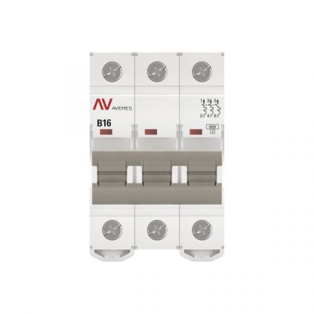 Выключатель автоматический AV-6 3P 16A (B) 6kA EKF AVERES