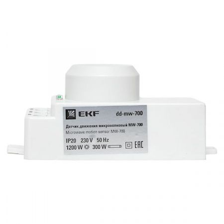 Микроволновый датчик движения бел. 1200Вт 360гр. до 10м IP20 MW-700 EKF PROxima