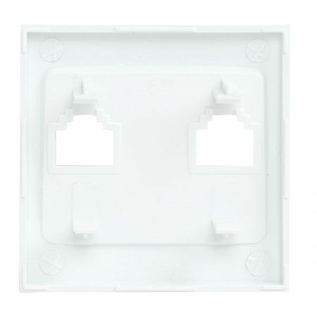 Валенсия лицевая панель розетки RJ-45 2-местная жемчуг EKF PROxima
