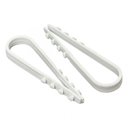 Дюбель-хомут для круглого кабеля (5-10мм) белый (100шт.) EKF PROxima