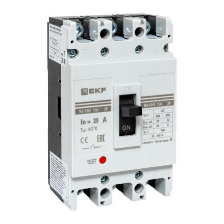 Выключатель автоматический ВА-99М 100/25А 3P 35кА EKF