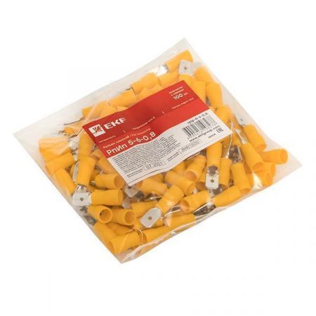Разъем плоский "папа"РпИп 6,0-6,3 (100шт.) EKF PROxima