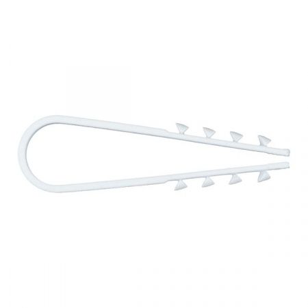 Дюбель-хомут для круглого кабеля (5-10мм) белый (100шт.) EKF PROxima