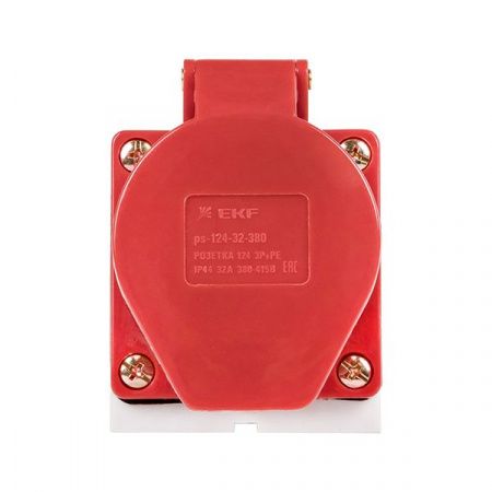 Розетка стационарная наружная 124 3Р+РЕ 32А 380В IP44 EKF