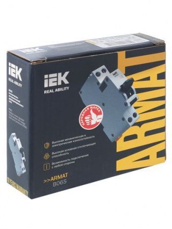 ARMAT Автоматический выключатель дифференциального тока B06S 1P+NP C20 30мА тип AC (18мм) IEK