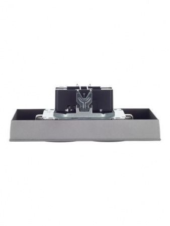 BRITE Розетка 2-местная с заземлением с защитными шторками 16А в сборе РСш12-3-БрС сталь IEK