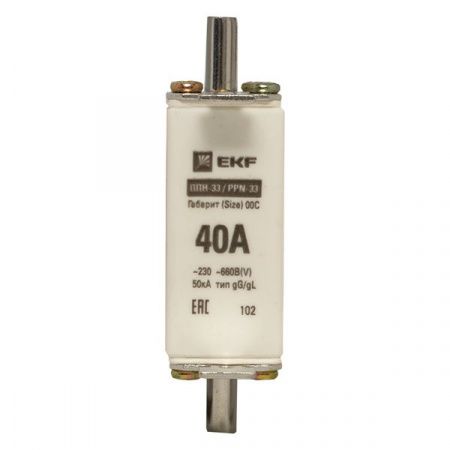 Плавкая вставка ППН-33 100/ 40А габарит 00С EKF