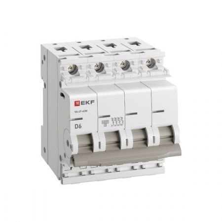 Автоматический выключатель 4P 6А (D) 6кА ВА 47-63N PROxima EKF